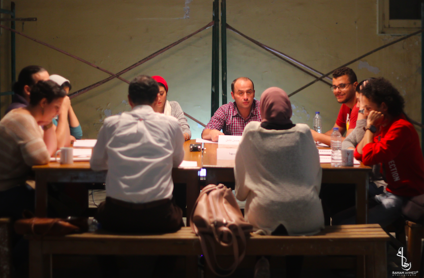 A group of citizens around a table